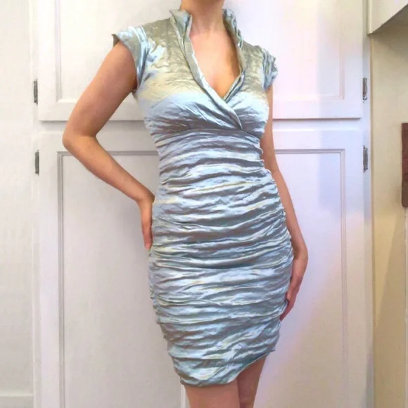 Nicole Miller | Dresses | Nicole Miller Techno Metal Dress | Poshmark